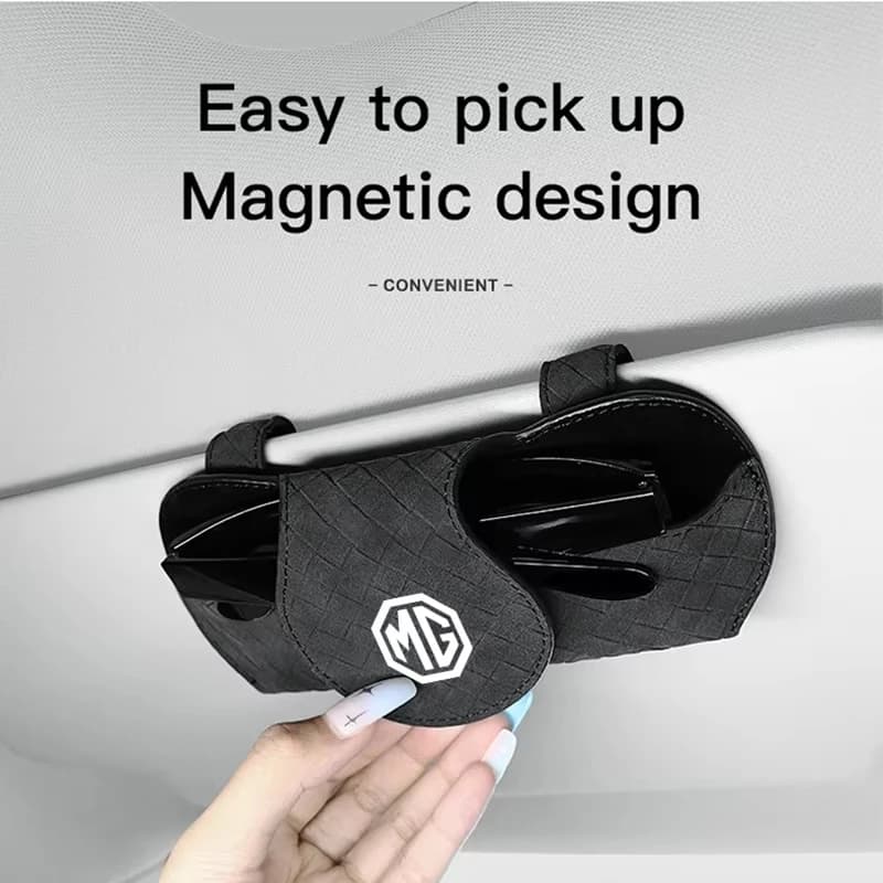 Car Sun Visor Glasses Case Visor Mount Eyewear Caddy For MG ZS MG4 EV MG HS MG3 MG5 EV Marvel R MG ONE MG6