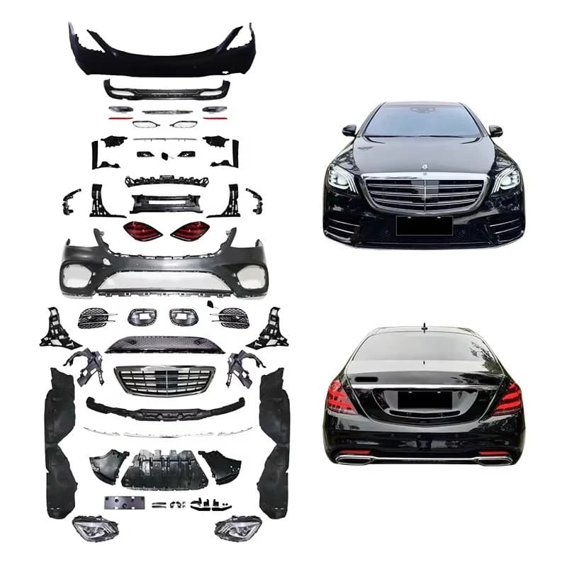 New 2013-2018 W222 for S-Class Car Modification Upgrade 2019 S450 Front/Rear Bumpers Headlights Taillights Bolt-On