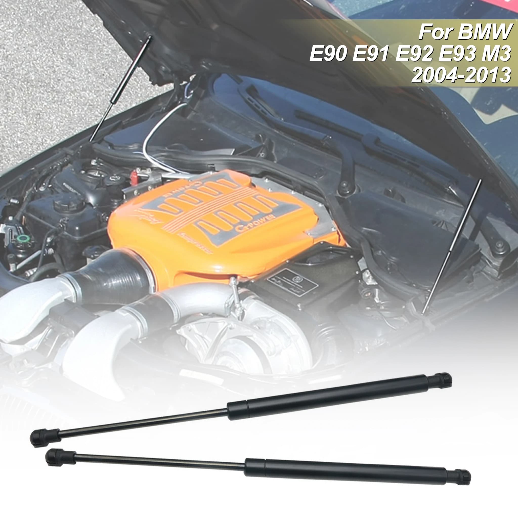 Pair For BMW 3 Series E90 E91 E92 E93 2004-2013 Hood Lift Support Rod 51237060550 Front Hood Gas Struts Spring Bar Support Rod