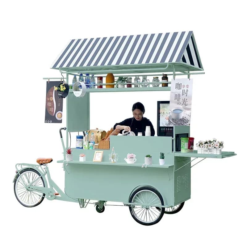Nordic dining car mobile Meichen prop car custom mobile stall car catering milk tea coffee ice cream sales truck Hot sales