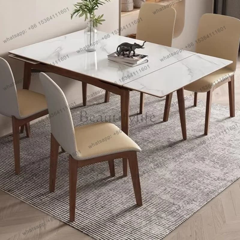 LJY Big Size Creative Dining Table Wall Chairs Corner Nordic Lounge Dining Table Console Mahjong Mesas De Jantar Kitchen Furnitu