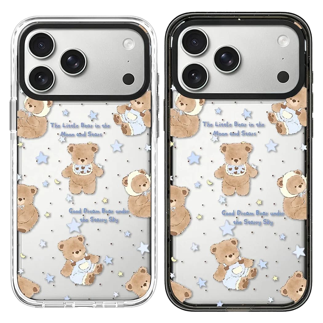 Star Teddy Bear Acrylic Magnetic Case: Compatible with IPhone 17 16 15 14 13 12 Pro Max 17 Air