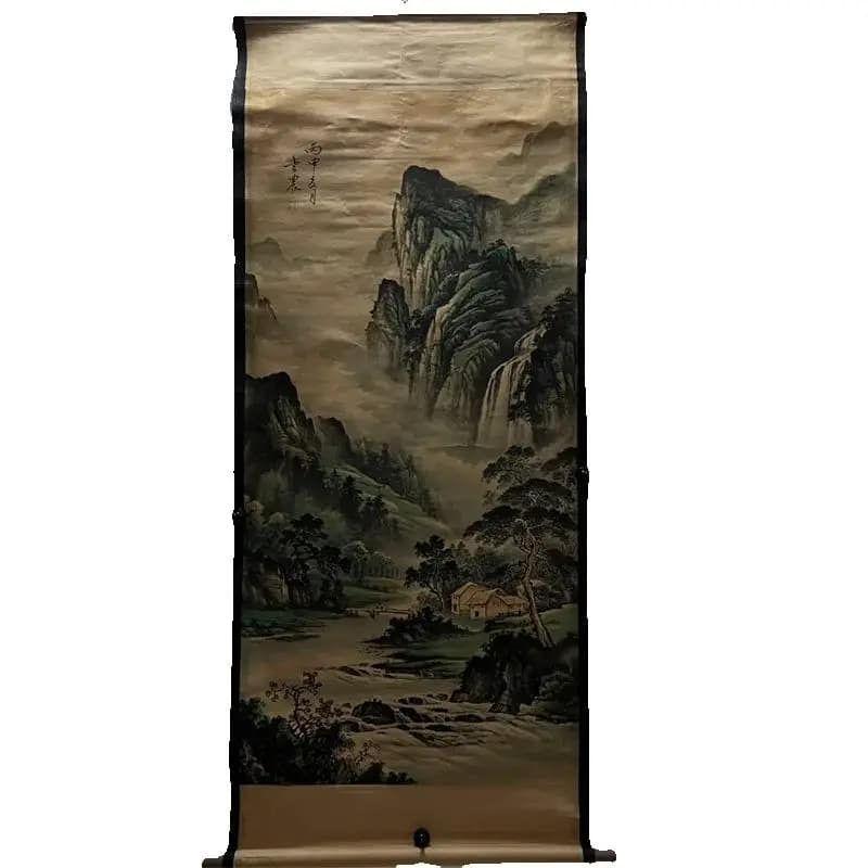 China old Celebrity paintings- Jin Nong's Watercolor Landscape Painting Scroll  Hanging paintings