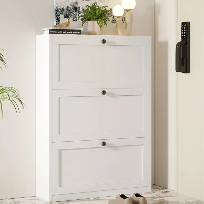 #N 4 tier Shoe Storage Cabinet 24 Pair Shoe rack cabinet modern for Entryway Shoe Rack Organizer Cabinet