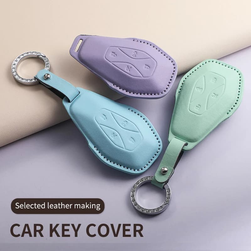 PU Leather Car Remote Key Fob Case Keychain Cover for ARCFOX Alpha S Alpha T αS αT GT ECF ARCFOX-7