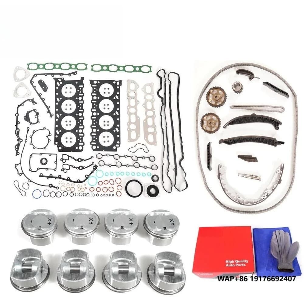 RACEORLY Engine Rebuild Kit for'Porsche Cayenne S 4.5L V8 955 9PA Includes Timing Set Pistons & Gaskets 94810303133