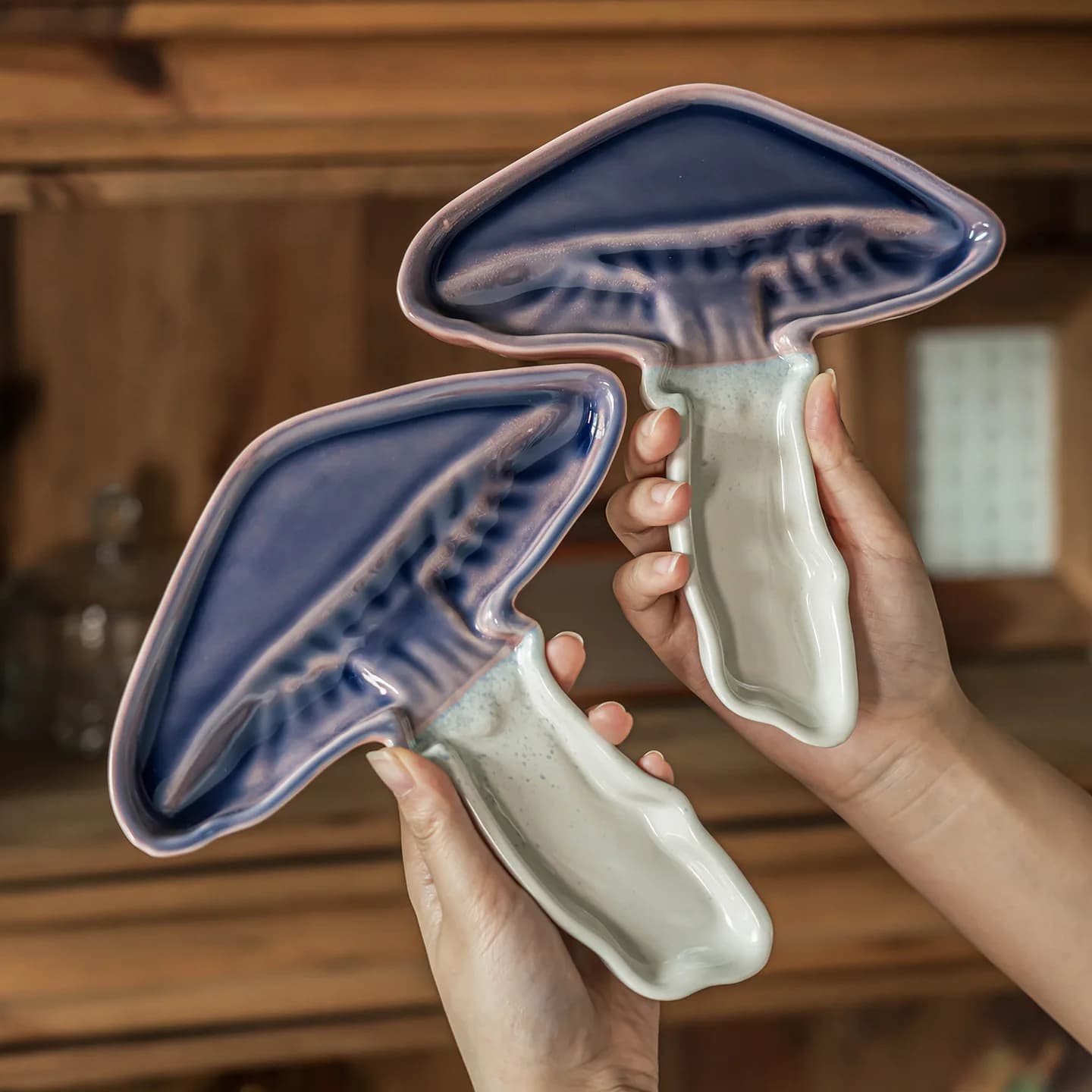 YFY taste  creative mushroom shape ornament design sense ceramic  household plate restaurant snack