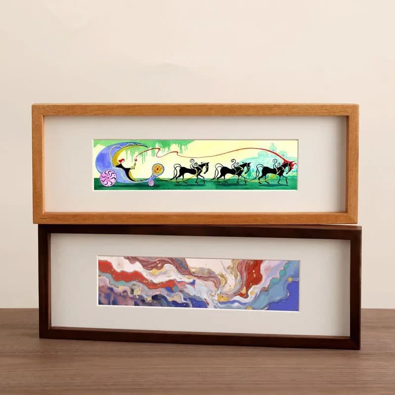 Solid Wood Rectangle Photo Frame High-Quality Black Walnut/Teak Mortise and Tenon Right Angled Border Picture Frame Home Decor