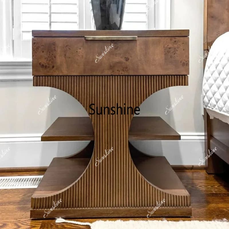 American master bedroom bedside table living room corner
