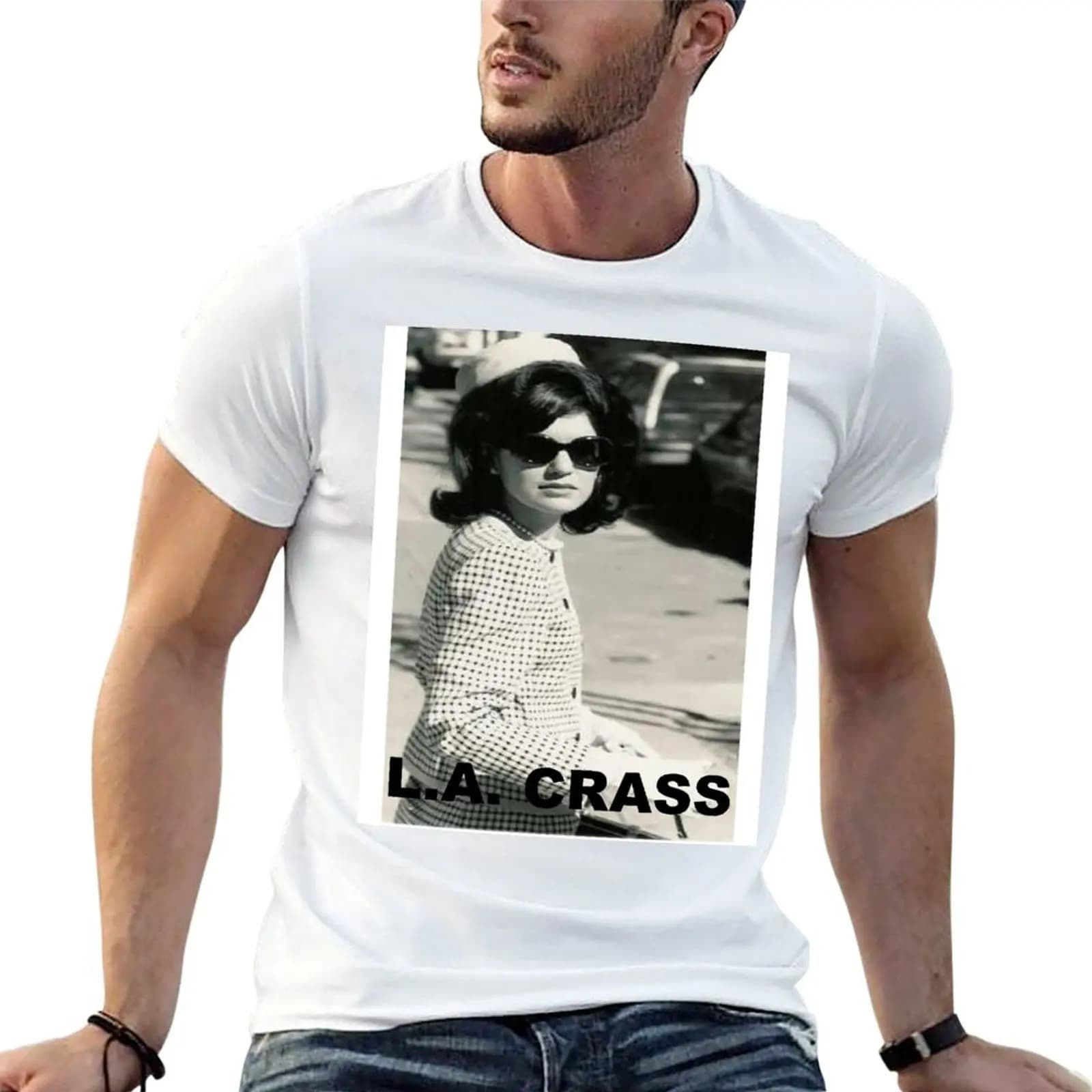 Jackie Kennedy Onassis - L.A. CRASS T-Shirt cotton man t-shirts anime tshirt mens clothing