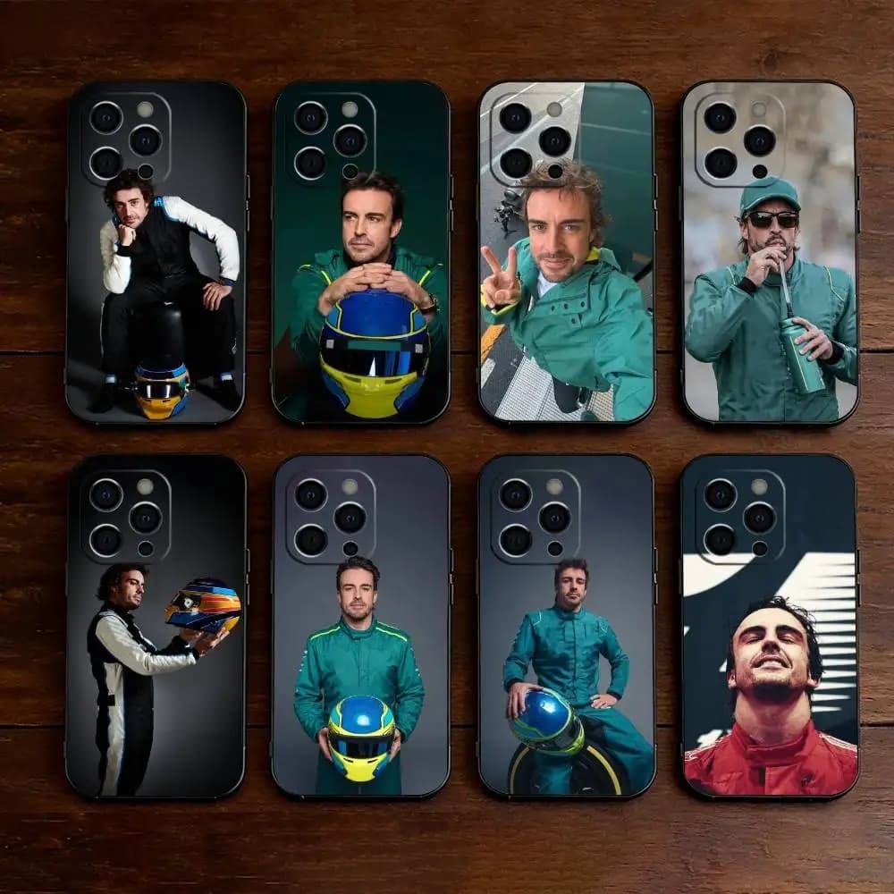 Spain F-Fernando A-Alonso FA  Phone Case For iPhone 17,16,15,14,13,12,11 Plus,Pro Max,XS,Soft Silicone Black Cover