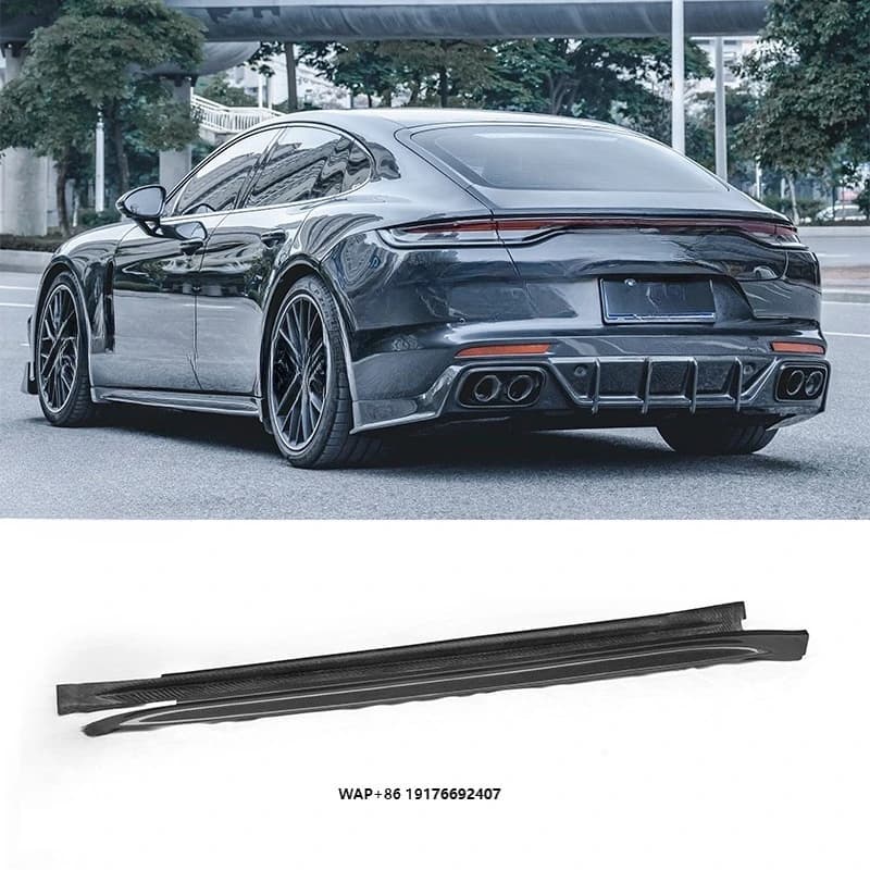For Panamera 2017-2023 971.1 971.2 Dry Carbon Fiber Sides Skirt Body Kits Auto Parts Modification CMST Style