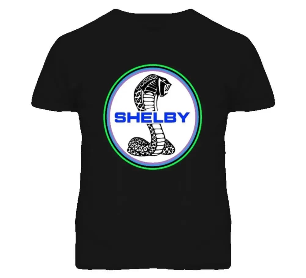 Simple Style Shelby Cobra Logo Muscle Car T-Shirt 100% Cotton O-Neck Short Sleeve Summer Casual Mens T-shirt Streetwear