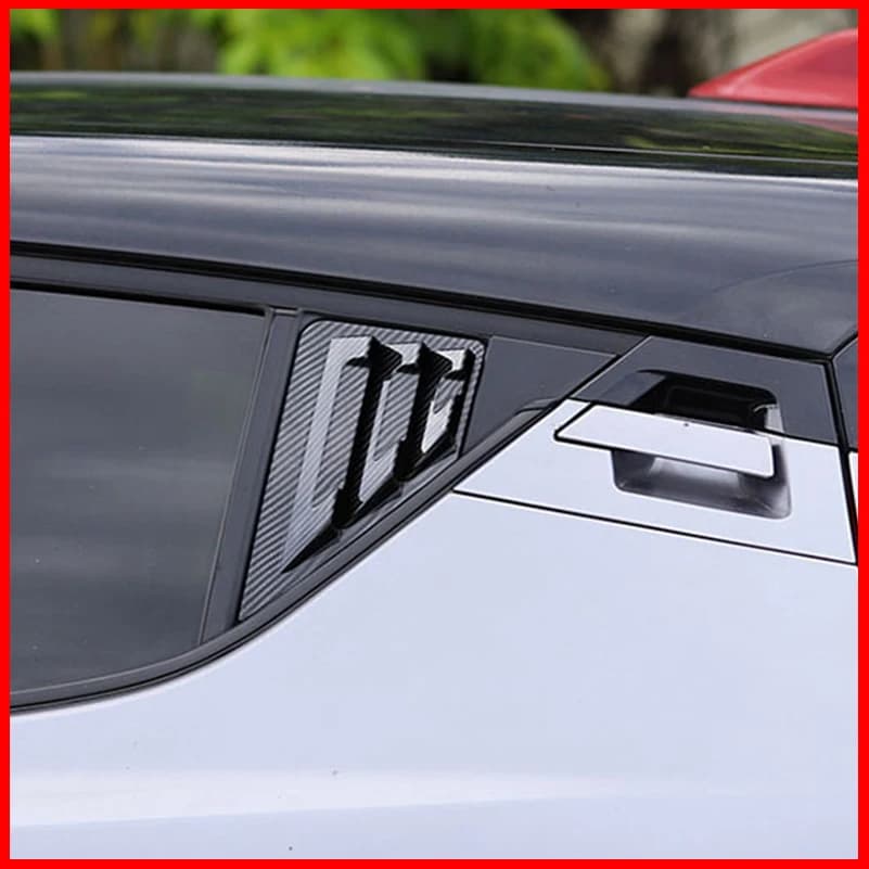 Car Styling For Toyota CH-R CHR 2016-2018 Rear Window Blind Shades Louver Sill Vent Cover Sticker Decorate Trim Auto Accessories