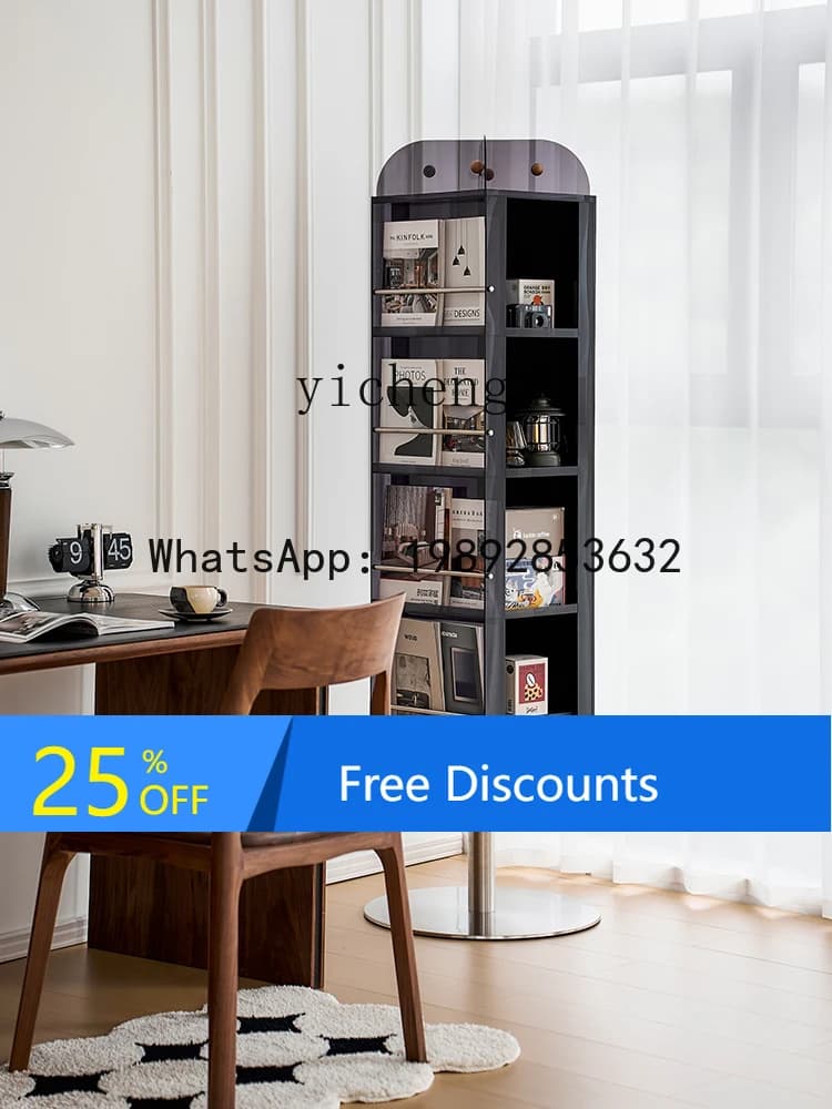 floor-to-ceiling full-length mirror storage magazine shelf bookcase locker living room side cabinet