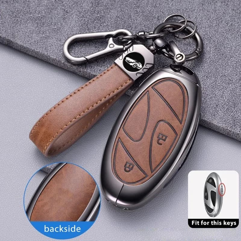 Car Key Case for Hyundai Kona N-Line EV Elantra SEL Grand Prix GN7 IONIQ IONIC 6 Keychain Cover Ring Holder Fob Accessories