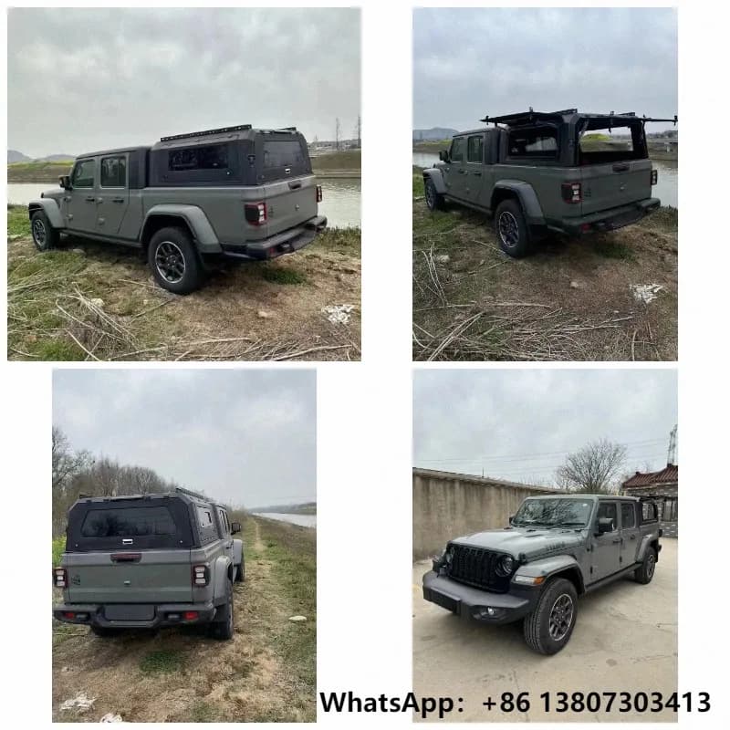 Material With Sliding Window Pickup  Camper Hardtop Truck Topper Bed  Canopy for jeep Gladiator Bed Cap in Stock