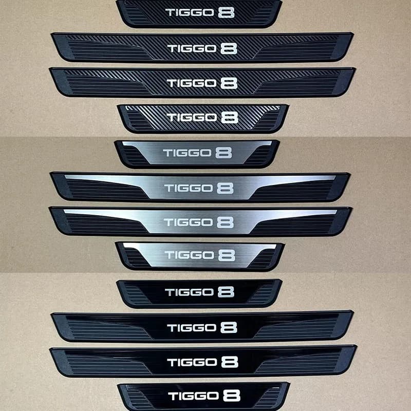 For Chery Chirey Tiggo 8 Tiggo8 2027 2026 2025-2023 2022 2021 2020 2019 Door Sill Plate Stainless Steel Car Interiors Accessorie