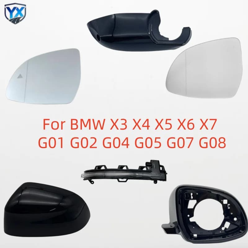 Auto Left Right Rear Mirror Cover Frame Turn Signal Light Bottom Holder for BMW X3 X4 X5 X6 X7 G01 G02 G04 G05 G07 G08
