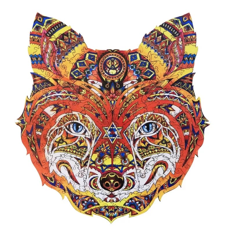 DIY wooden puzzle animal head adult boredom toy