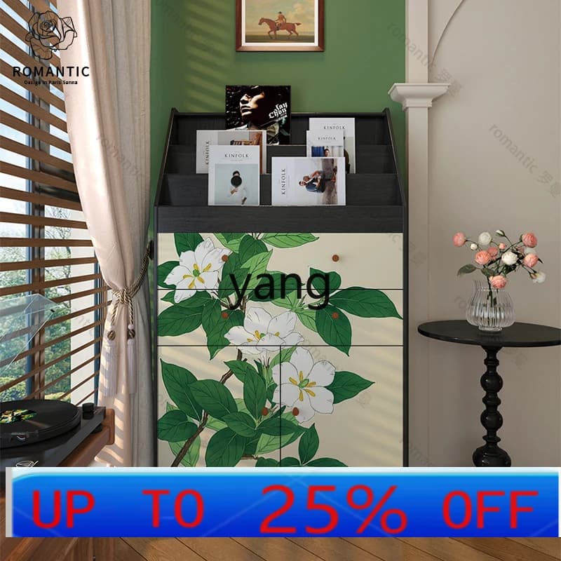 LH solid wood bookcase bedroom bedside storage decorative cabinet living room integrated against the wall