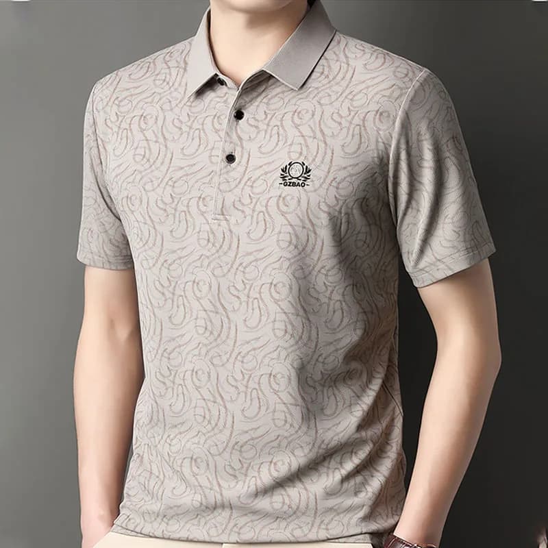 Summer Polo Shirt Short-sleeved Design and Lapel T-shirt for Men and Middle-aged Dads Wear Business and Leisure