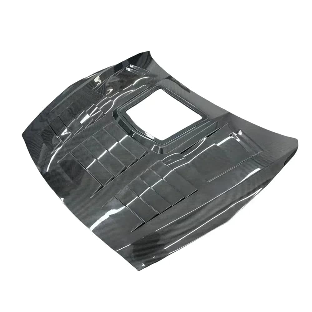 3K Real Dry Carbon Fiber Transparent Glass Car Front Bonnet Engine Hood Cover For Nissan GTR R35