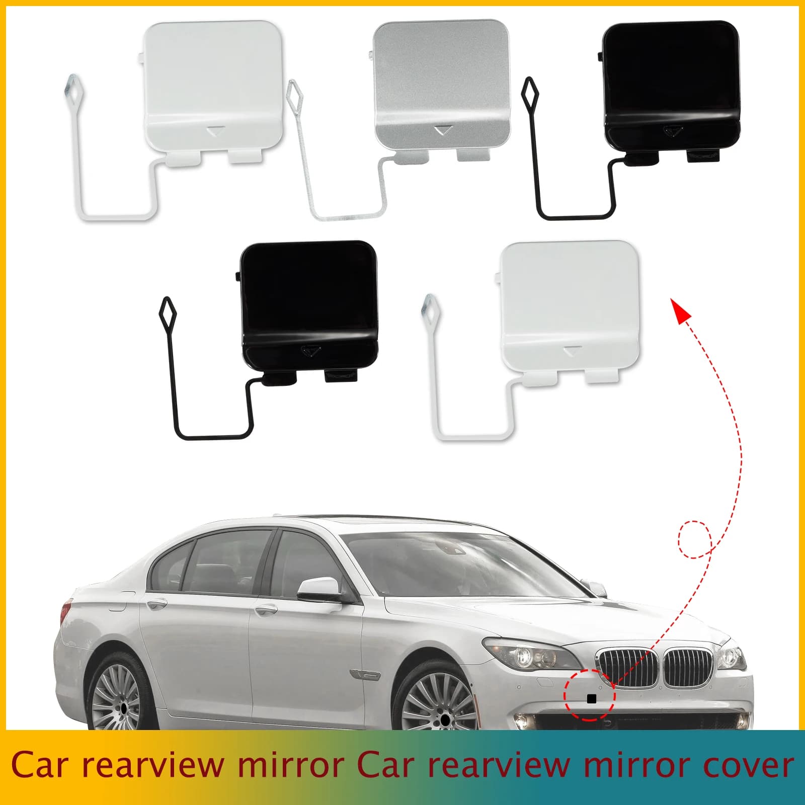 For BMW 7 Series F01 F02 725d 730d 730dX 740dX 730i 740i 2009 2010 2011 Front Bumper Tow Hook Cover Cap Eye  51117210880