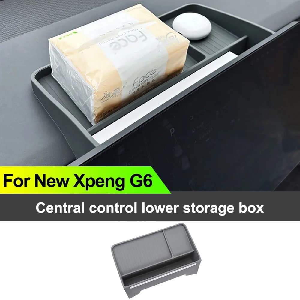 Fit For New Xpeng G6 2026 Silicone Storage Box Behind Navigation Screen Automotive Modification Supplies Expand Storage Space