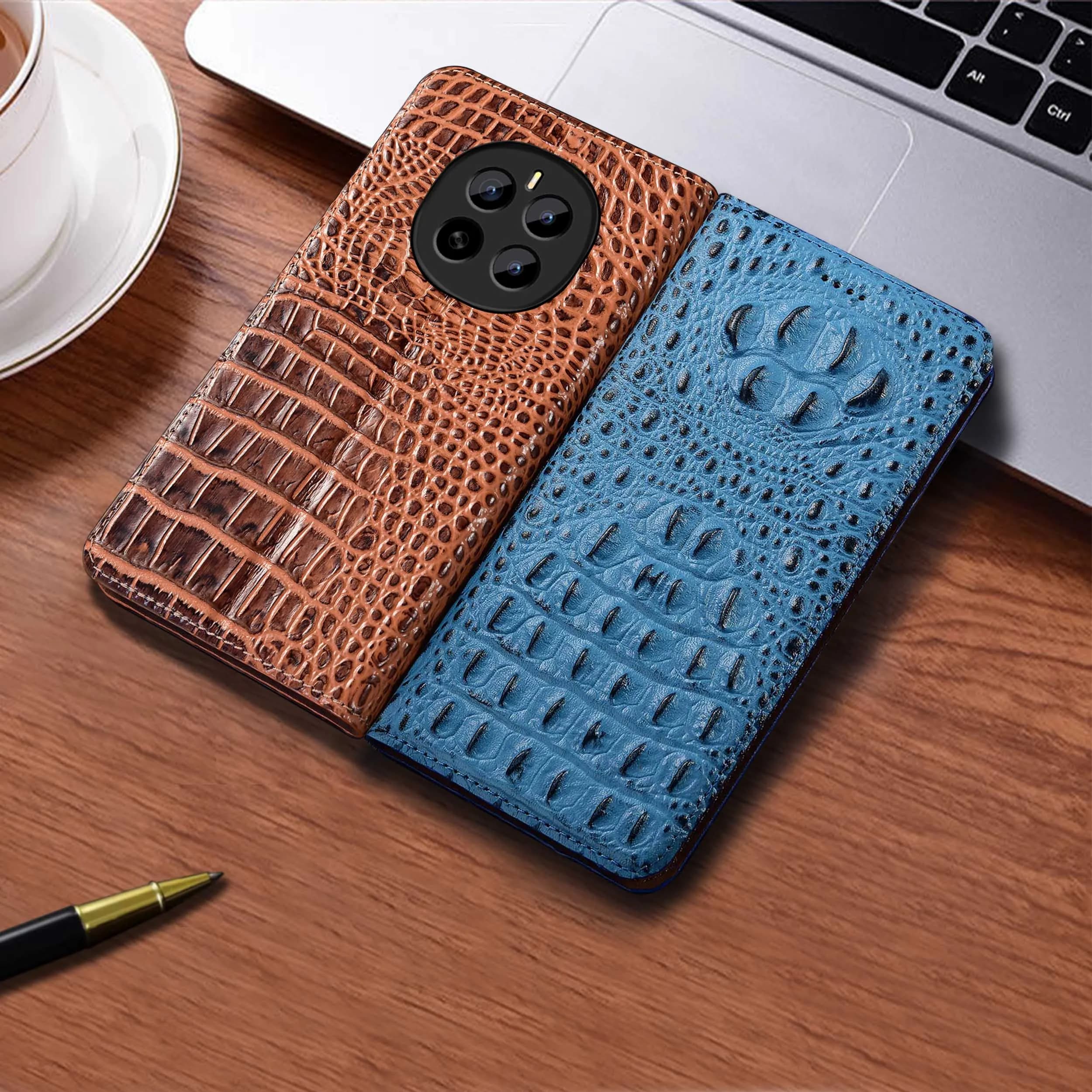 Crocodile Claw Pattern For Honor Magic 2 3 4 5 6 7 Pro Lite Of Genuine Leather Wallet Flip Phone Cover Case Cowhide ScratchProof