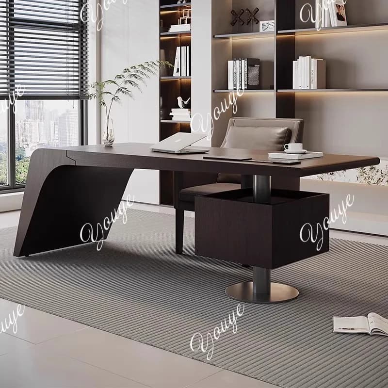 Italian light luxury solid wood desk modern simple living room high-end office table home writing desk