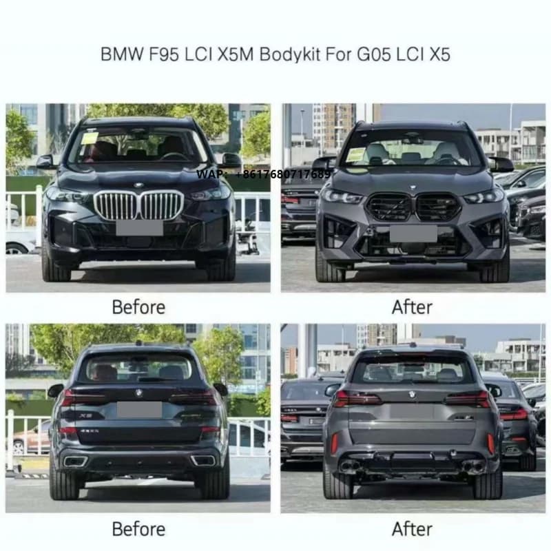 2023+ for   X5 G05 LCI Upgrade F95 LCI X5M Style Car Body Kit High Quality Front Rear Bumper Exterior Bodykit New