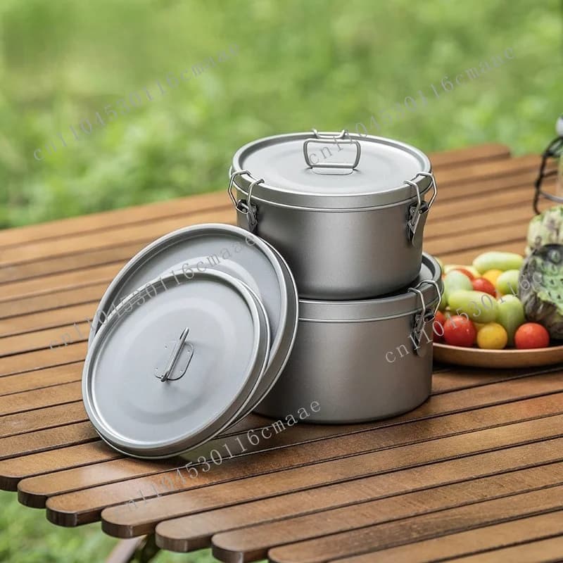 Pure Titanium Sealed Fresh-keeping Box Titanium Lunch Box Outdoor Home Work with Lunch Box Food Storage Utensils