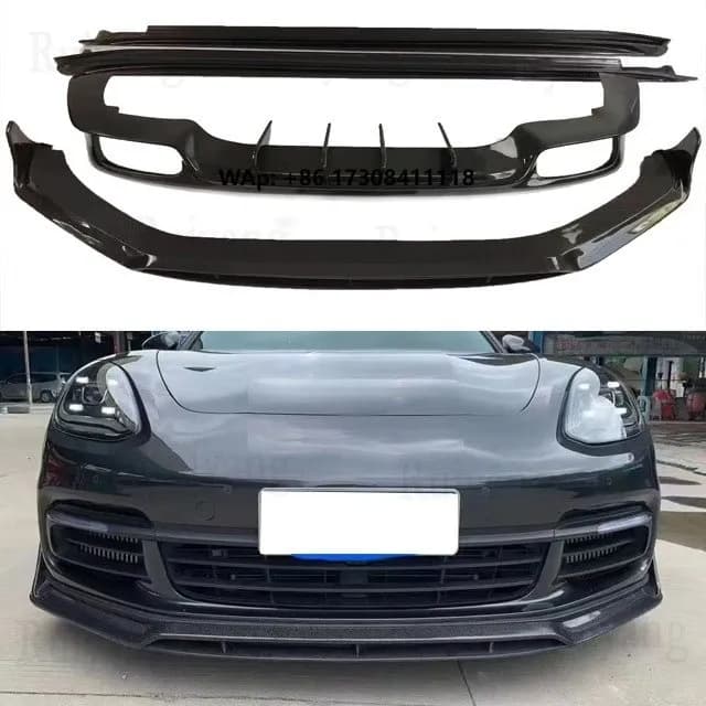 Suitable for  2017-2023 971 Carbon Fiber Body Kit Front Lip Rear Lip Bumper Side Skirt Front Spoiler for Car