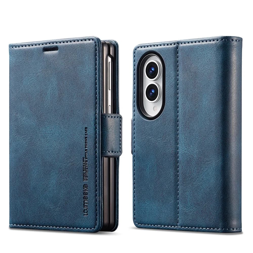 For Samsung Galaxy Z Fold 8 Wide Case Skin-Friendly Luxury Matte Leather Flip Wallet Card Slot Shockproof Back Cover Accessories