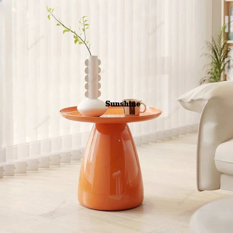 Nordic Living Room Coffee Table Small Designer Design Modern Round Table Minimalist Low Plastic Mesa Auxiliar Furniture For Home
