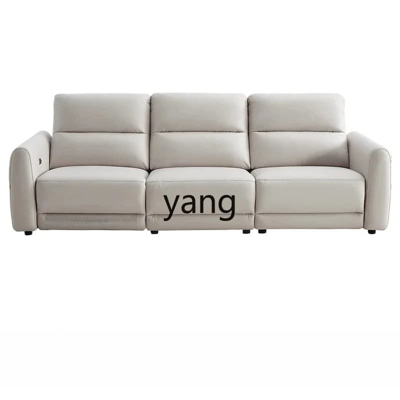 LMM  Minimalist Multifunctional Sofa Living Room Small Unit Cream Wind Straight Row Sofa