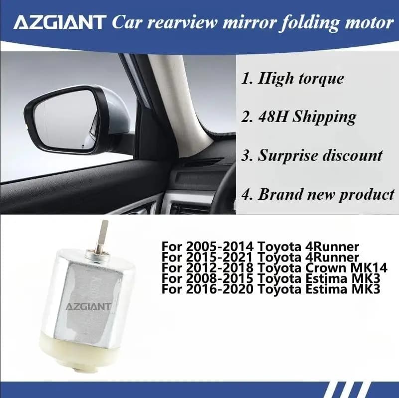 For Toyota 4Runner/ Crown MK14/ Estima MK3/Fortuner/GranAce Car Electric Fold Exterior Mirrors Motor FK140PA13220 F/L car parts