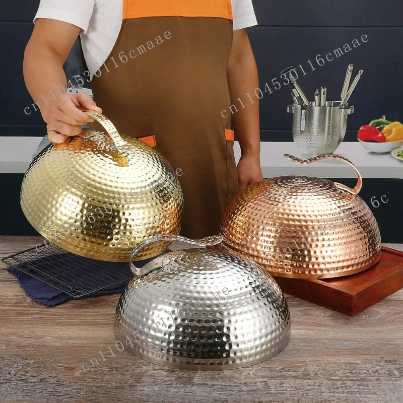 Suitable for commercial pot Japanese-style teppanyaki with handles Copper Stainless steel round