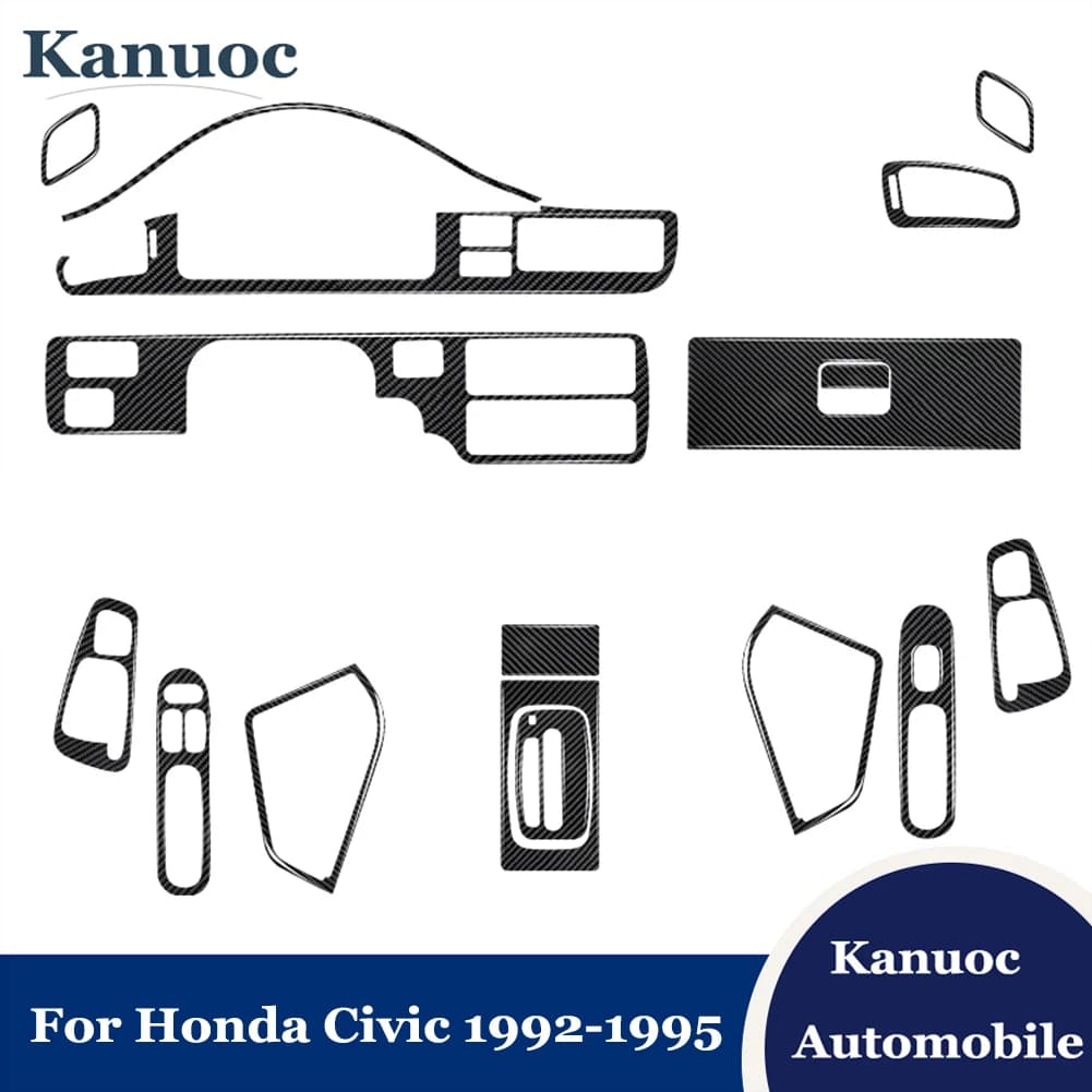 Carbon Fiber Car Stickers For Honda Civic 1992 -1995 Speedometer Decorative Cover Trim Interior Mouldings Accessories