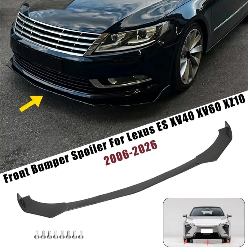 Sport Front Bumper Splitter Spoiler Lip For Lexus ES XV40 XV60 XZ10 2006-2026 5Pcs Adjustable Sectional Car Tuning Body Kit