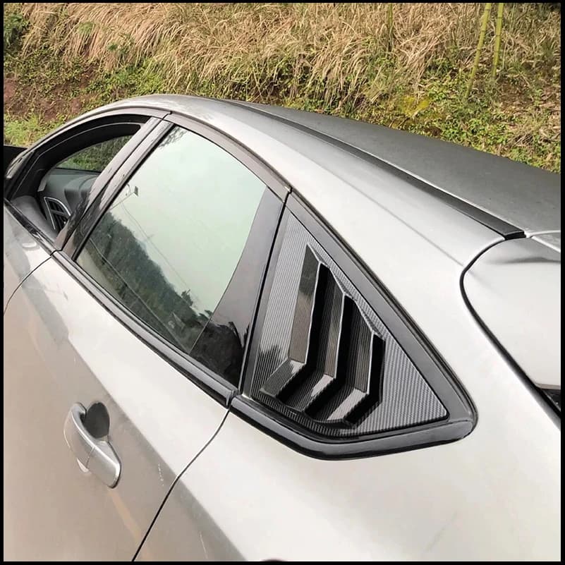 Car Styling For Ford Focus Hatchback 2012-2017 Rear Triangle Window Blind Shades Louver Cover Decorative Trim Auto Accessories