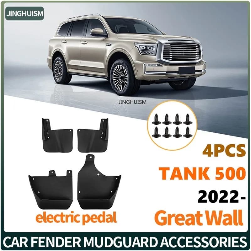 ABS Wheel Arch Flares Compatible with For Great Wall Tank 500 Electric Pedal 2022-2024 Trim Decoration Front Rear Accessories