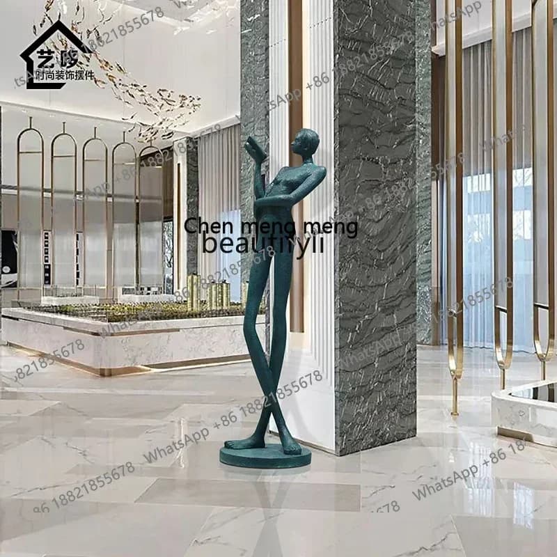 DD  Large-scale book figure fiberglass sculpture library, hall installation art floor ornament