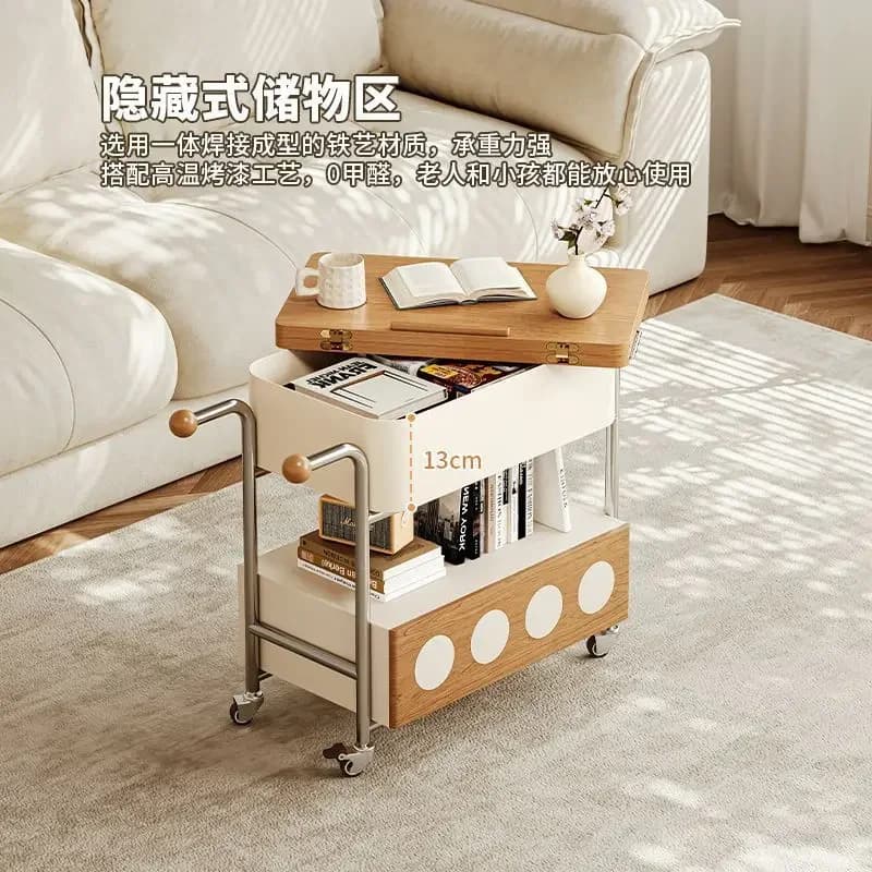 DSA Furniture Light Luxury Foldable Home Sofa, Coffee Table, Small Cart, Mobile Storage Shelf, Side Table, Small Table