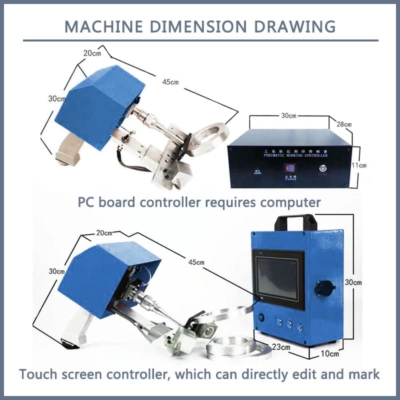 High Safety Level ThorX7 Mini Dot Spray Marking Engraving Cylinder Engraving Carbon Fiber Cylinder 6kg Cylinder Machine