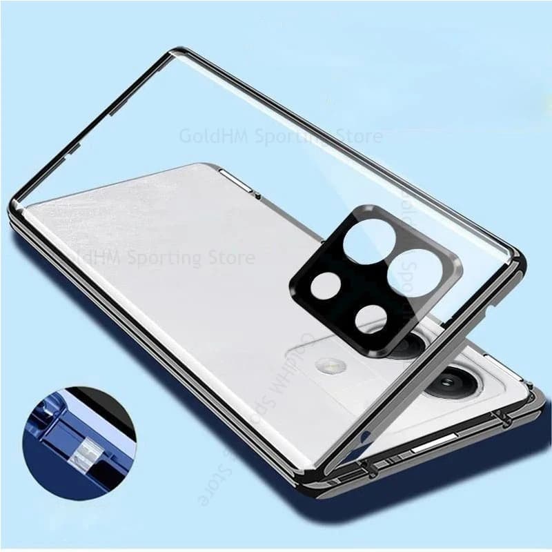 For OnePlus 13T 13 12 60 Double Sided Tempered Glass Phone Case For OnePlus Ace 5 Pro Ace3 Pro 3 Magnetic Protective Flip Cover