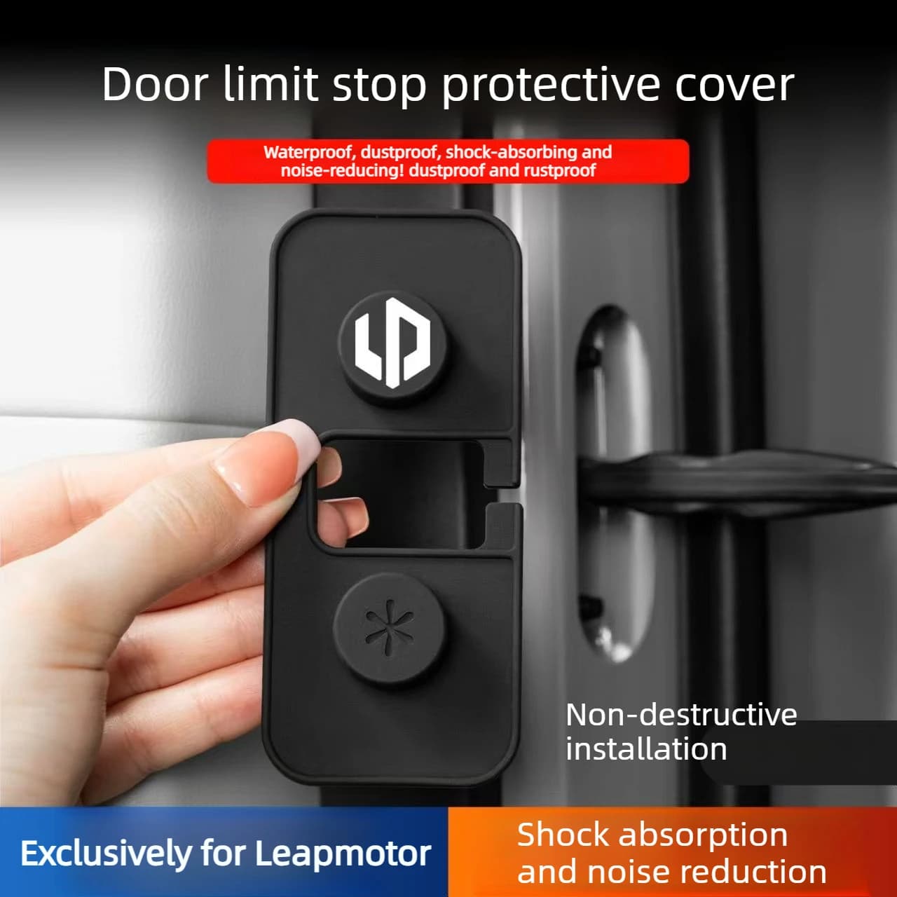 4Pcs of Car Accessories Silicone Door Limiter Cover Protective Cover Suitable for Leapmotor B10 C01 C10 C11 C16 T03