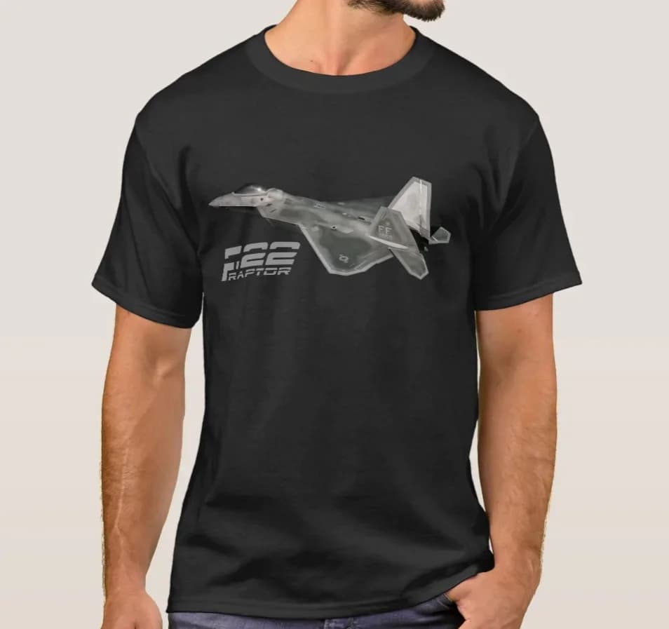 US Air Force F-22 Raptor Stealth Fighter T-Shirt 100% Cotton O-Neck Short Sleeve Summer Casual Mens T-shirt Streetwear