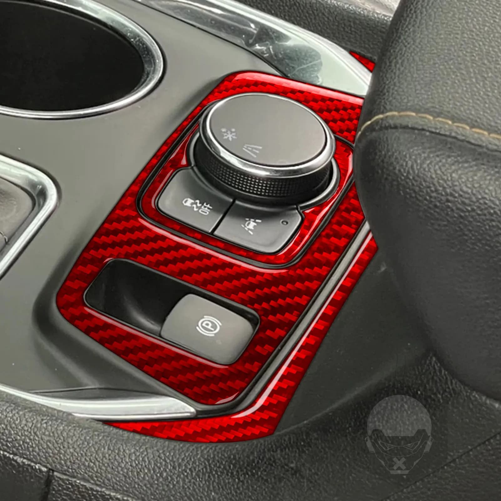 For Chevrolet Traverse RS LT 2018–2023 Car Center Console Knob Set Trim Real Soft Carbon Fiber Interior Car Accessories Stickers